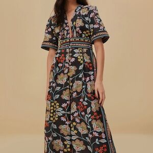 FARM Rio Black Floral Jumpsuit